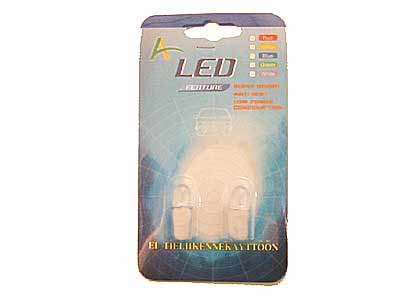 Led  polttimo 12V T10 (4W) Valkoinen 2kpl/pkt