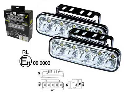 Led p�iv�valosrj. 12-24V 5-Led