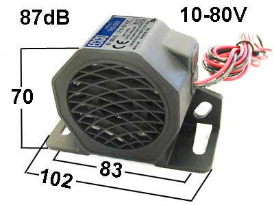 Peruutush�lytin 87dB 12-80V