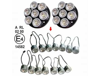 Led p�iv�valosrj. 12V 80mm